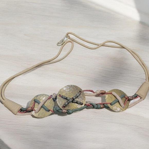 Cream and Copper Rope Belt